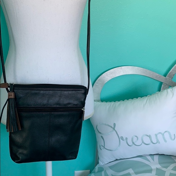 Leather Patchwork Crossbody Bag - Picture 2 of 6